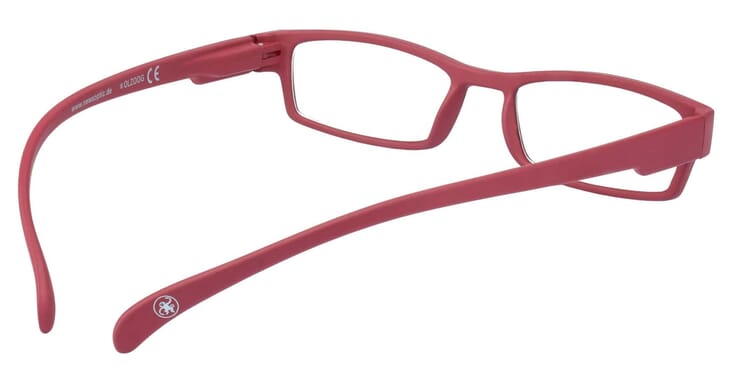 Lesebrille Klammeraffe 01 new red innen Lesebrille Klammeraffe 01 new red innen