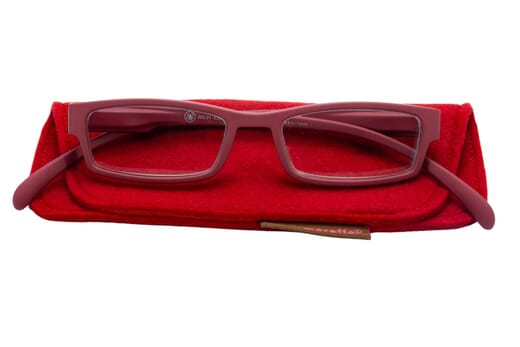 Lesebrille Klammeraffe 01 new red mit etui