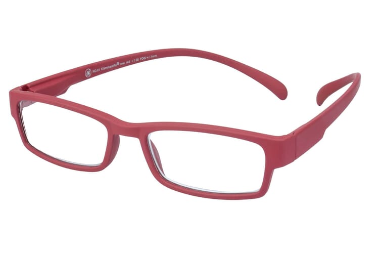 Lesebrille Klammeraffe 01 new red seitlich Lesebrille Klammeraffe 01 new red seitlich