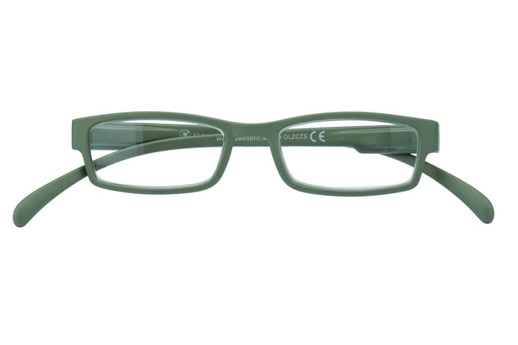 Reading glasses Klammeraffe 01 olive closed Reading glasses Klammeraffe 01 olive closed