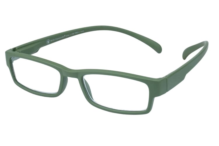 Reading glasses Klammeraffe 01 olive sideways Reading glasses Klammeraffe 01 olive sideways
