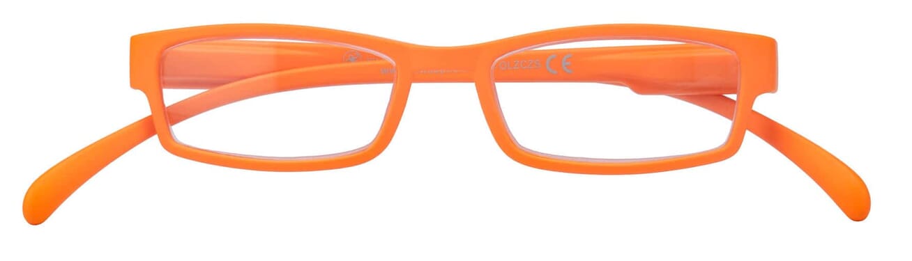 Lesebrille Klammeraffe 01 orange geschlossen Lesebrille Klammeraffe 01 orange geschlossen