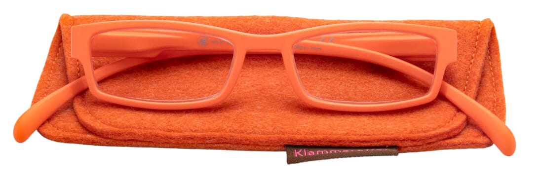 Lesebrille Klammeraffe 01 orange mit etui Lesebrille Klammeraffe 01 orange mit etui