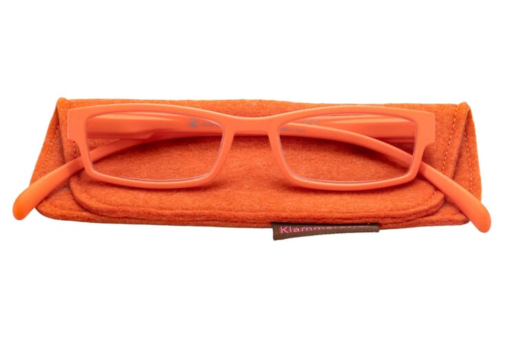 Lesebrille Klammeraffe 01 orange mit etui Lesebrille Klammeraffe 01 orange mit etui