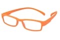 Lesebrille Klammeraffe 01 orange seitlich Lesebrille Klammeraffe 01 orange seitlich