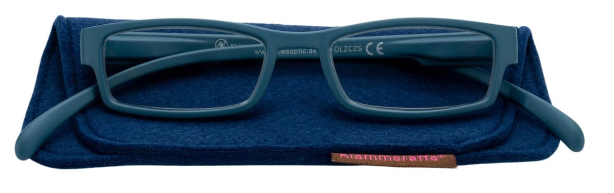 Lesebrille Klammeraffe 01 petrol mit etui Lesebrille Klammeraffe 01 petrol mit etui