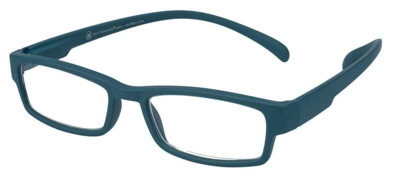 Lesebrille Klammeraffe 01 petrol seitlich Lesebrille Klammeraffe 01 petrol seitlich