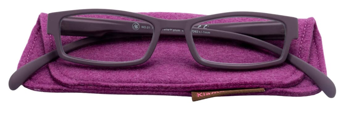 Lesebrille Klammeraffe 01 plum mit etui Lesebrille Klammeraffe 01 plum mit etui