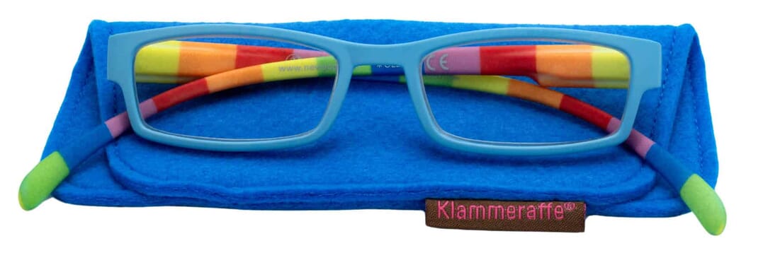 Lesebrille Klammeraffe 08 farbenfroh blue mit etui Lesebrille Klammeraffe 08 farbenfroh blue mit etui