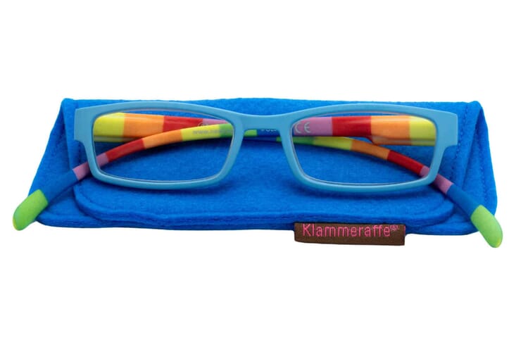 Reading glasses Klammeraffe 08 colorful blue with case Reading glasses Klammeraffe 08 colorful blue with case