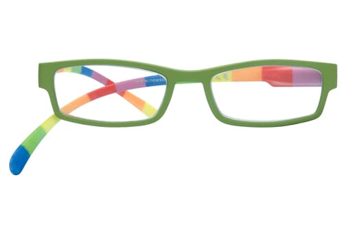 Lesebrille Klammeraffe 08 farbenfroh green frontal