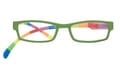 Reading glasses Klammeraffe 08 colorful green frontal Reading glasses Klammeraffe 08 colorful green frontal