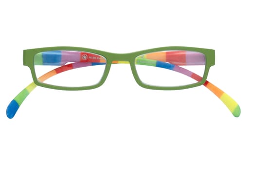 Reading glasses Klammeraffe 08 colorful green closed