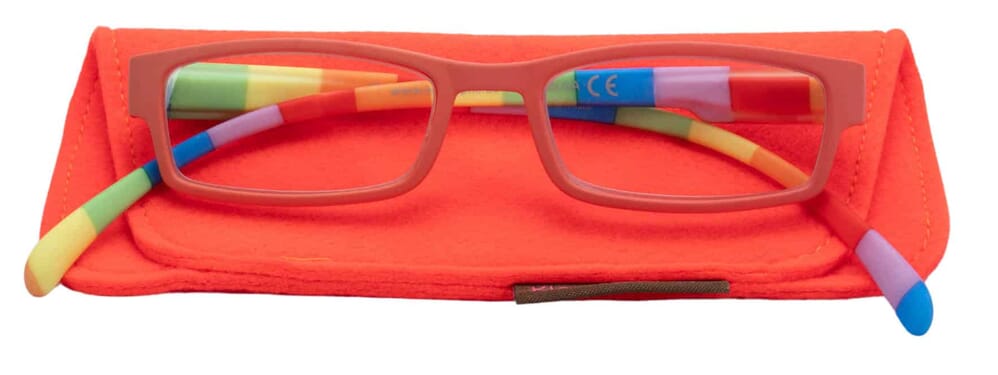 Reading glasses Klammeraffe 08 colorful red with case Reading glasses Klammeraffe 08 colorful red with case