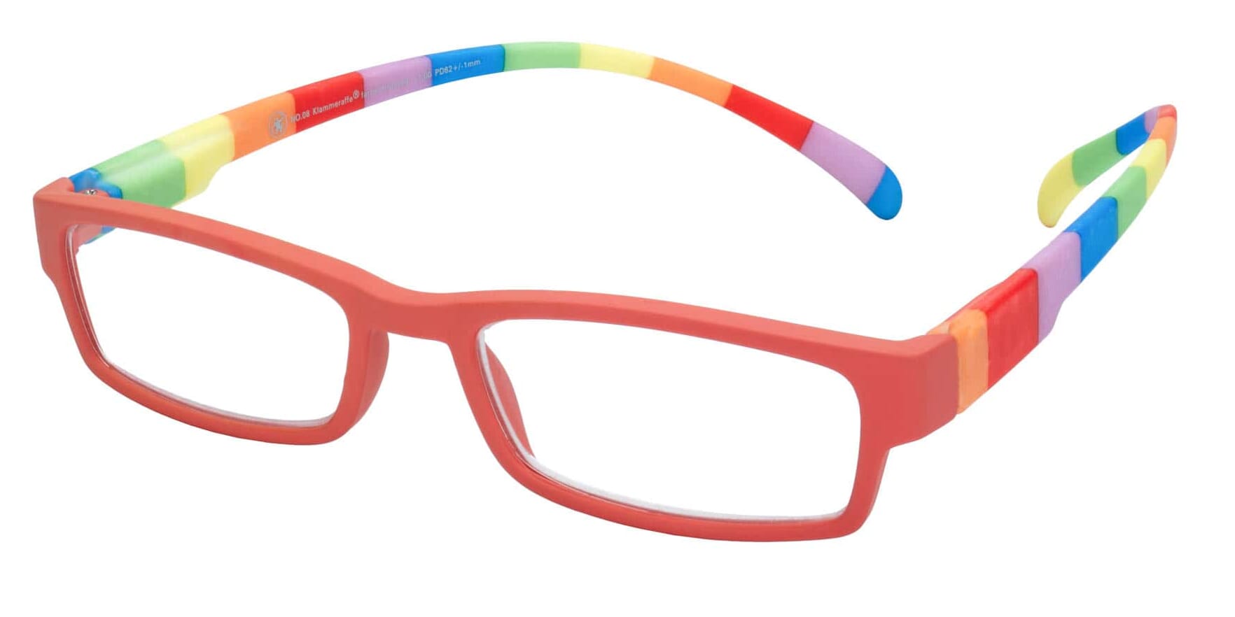 Lesebrille Klammeraffe 08 farbenfroh red seitlich