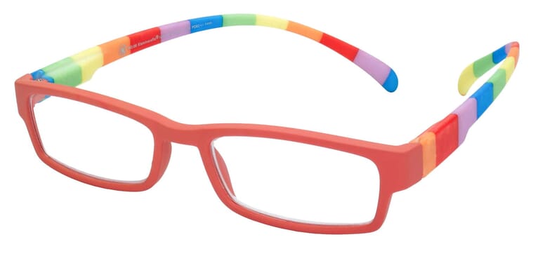 Reading glasses Klammeraffe 08 colorful red sideways Reading glasses Klammeraffe 08 colorful red sideways