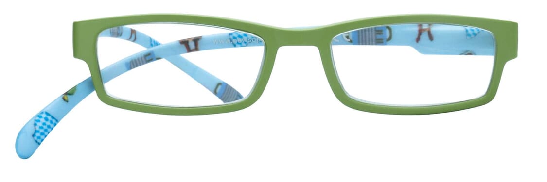 Lesebrille Klammeraffe 08 gruene wiesn frontal Lesebrille Klammeraffe 08 gruene wiesn frontal