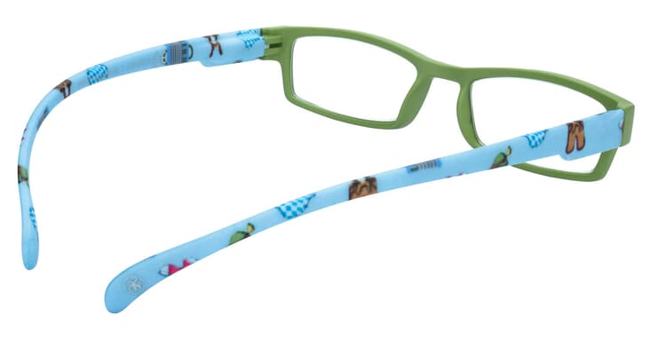 Lesebrille Klammeraffe 08 gruene wiesn innen Lesebrille Klammeraffe 08 gruene wiesn innen