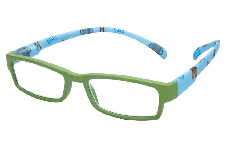 Reading glasses Klammeraffe 08 green meadow sideways Reading glasses Klammeraffe 08 green meadow sideways