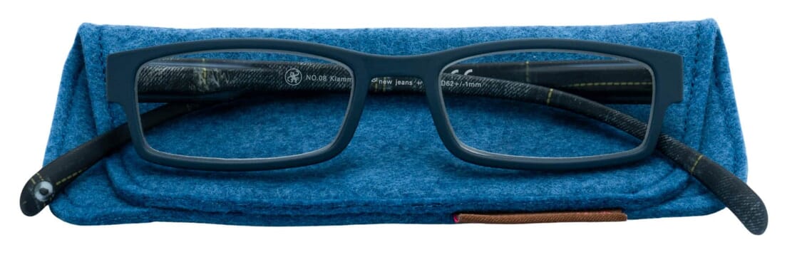 Reading glasses Klammeraffe 08 jeans with case Reading glasses Klammeraffe 08 jeans with case