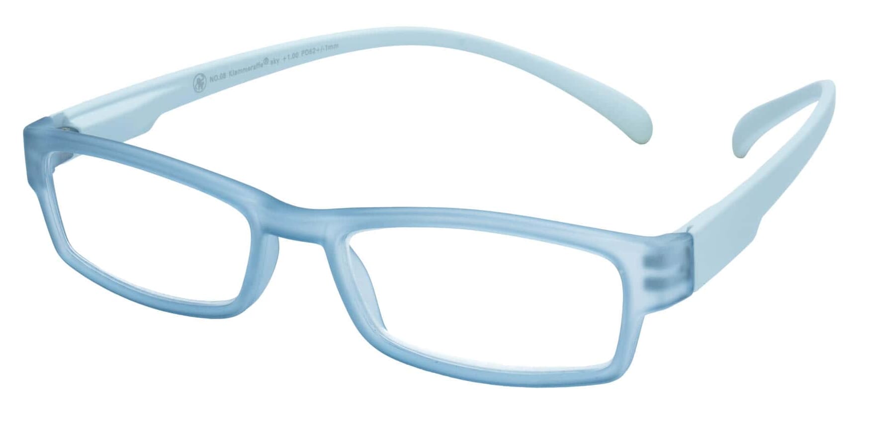 Lesebrille Klammeraffe 08 sky seitlich