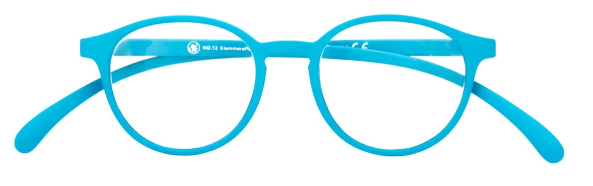 Lesebrille Klammeraffe 12 aqua geschlossen Lesebrille Klammeraffe 12 aqua geschlossen