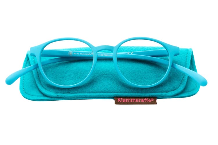 Lesebrille Klammeraffe 12 aqua mit etui Lesebrille Klammeraffe 12 aqua mit etui