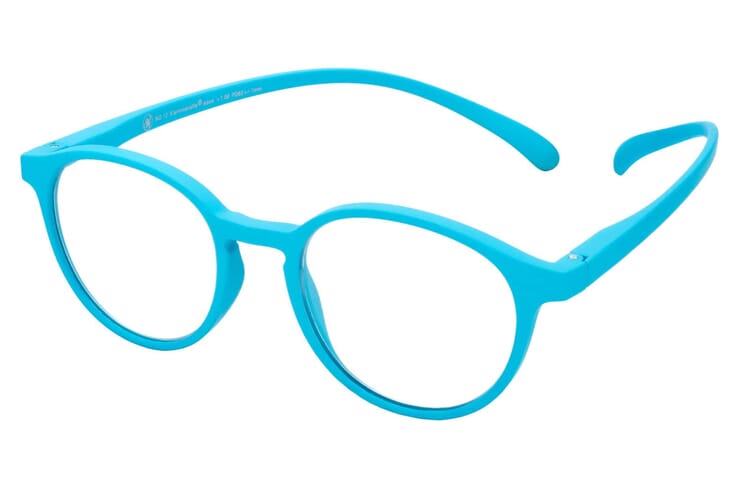 Lesebrille Klammeraffe 12 aqua seitlich Lesebrille Klammeraffe 12 aqua seitlich