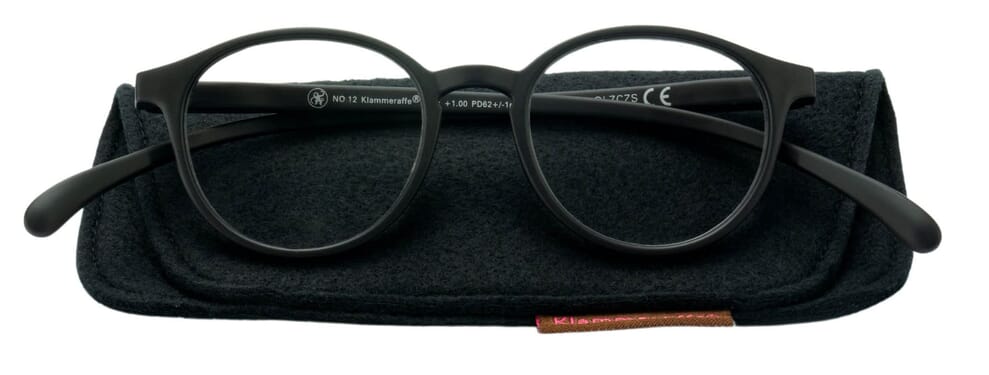 Lesebrille Klammeraffe 12 black mit etui Lesebrille Klammeraffe 12 black mit etui