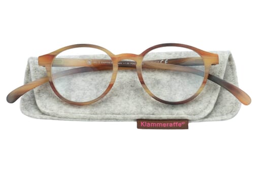 Reading glasses Klammeraffe 12 horn with case