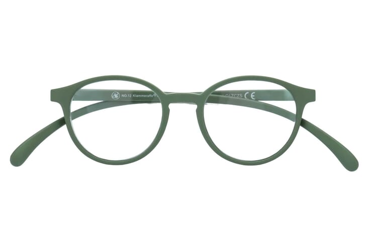 Reading glasses Klammeraffe 12 olive closed Reading glasses Klammeraffe 12 olive closed