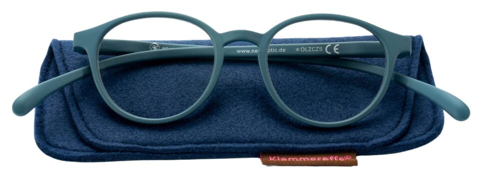 Lesebrille Klammeraffe 12 petrol mit etui Lesebrille Klammeraffe 12 petrol mit etui