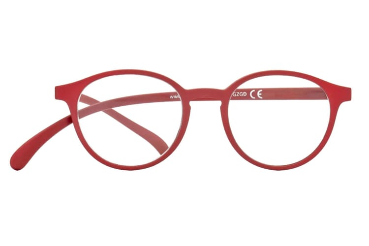 Lesebrille Klammeraffe 12 red frontal Lesebrille Klammeraffe 12 red frontal