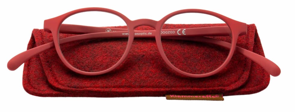Lesebrille Klammeraffe 12 red mit etui Lesebrille Klammeraffe 12 red mit etui