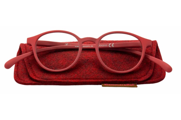 Lesebrille Klammeraffe 12 red mit etui Lesebrille Klammeraffe 12 red mit etui