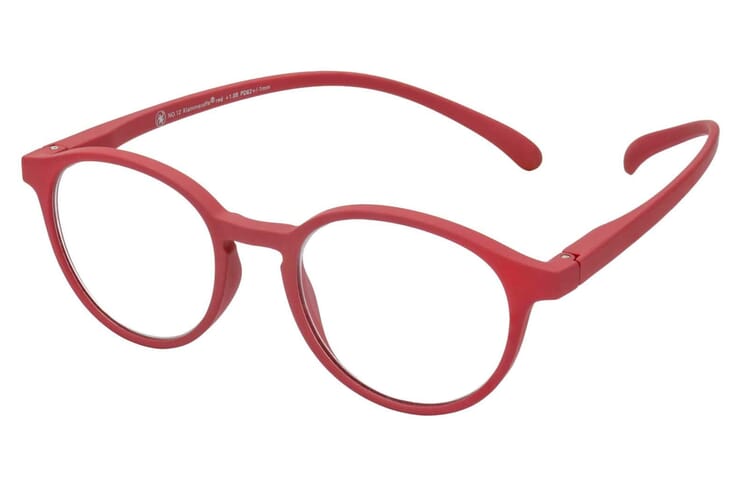 Lesebrille Klammeraffe 12 red seitlich Lesebrille Klammeraffe 12 red seitlich