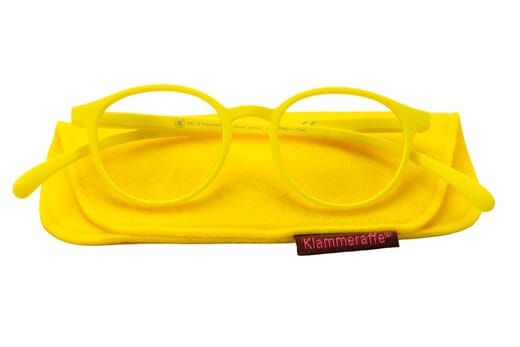 Lesebrille Klammeraffe 12 vibrant yellow mit etui