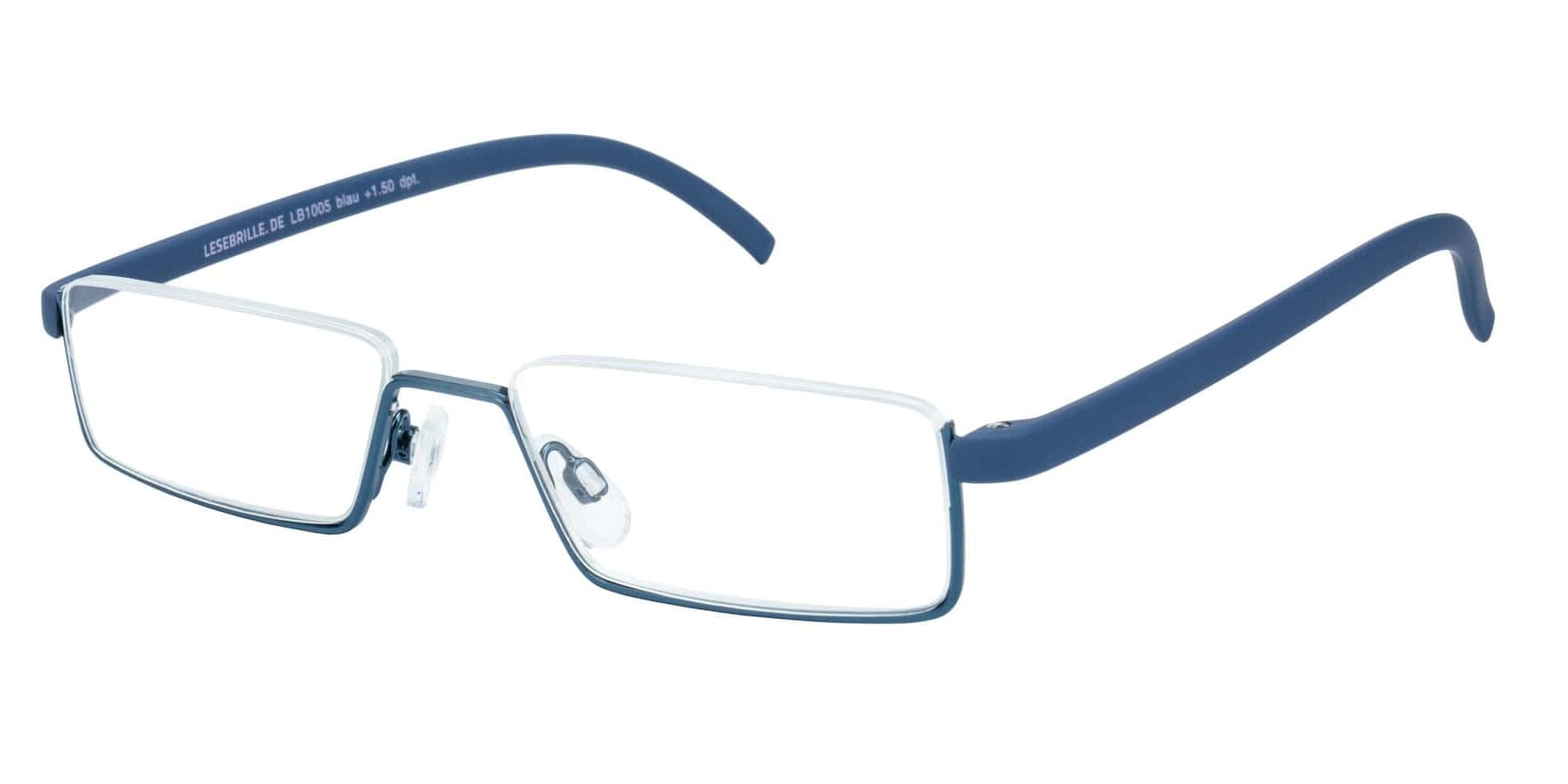 Lesebrille.de Kollektion LB1005 blau seitlich