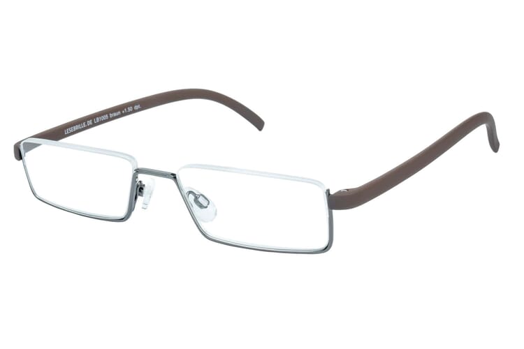 Lesebrille.de Kollektion LB1005 braun seitlich Lesebrille.de Kollektion LB1005 braun seitlich