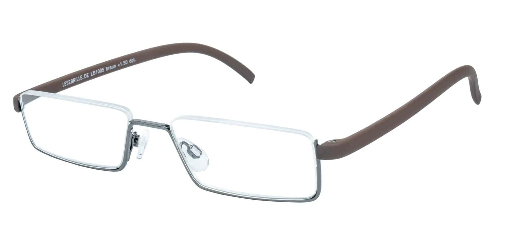 Lesebrille.de Kollektion LB1005 braun seitlich