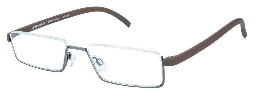 Lesebrille.de Kollektion LB1005 braun seitlich Lesebrille.de Kollektion LB1005 braun seitlich