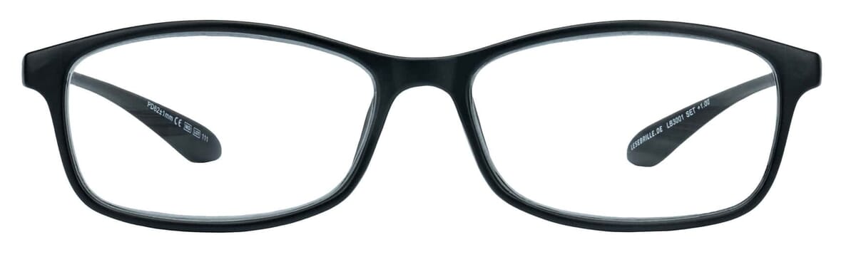 Lesebrille.de Kollektion LB3001 schwarz frontal Lesebrille.de Kollektion LB3001 schwarz frontal