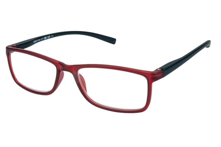 Lesebrille.de Kollektion LB3002 rot seitlich 3er-Set LB3002 Schwarz-Blau-Rot