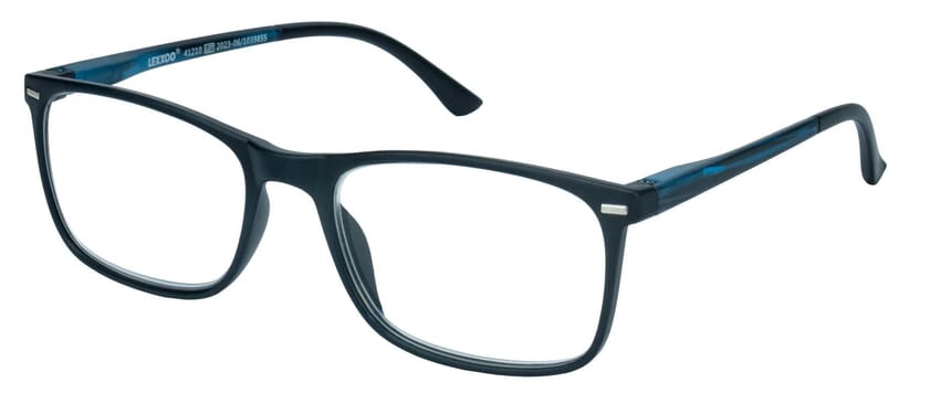Lesebrille Lexxoo 4121A schwarz blau seitlich Lesebrille Lexxoo 4121A schwarz blau seitlich