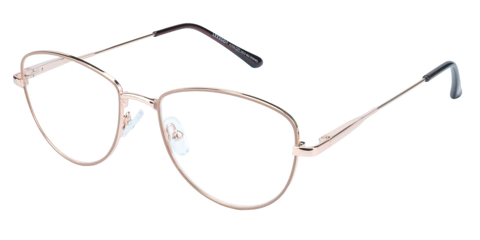 Lesebrille Lexxoo 4153B rosegold seitlich