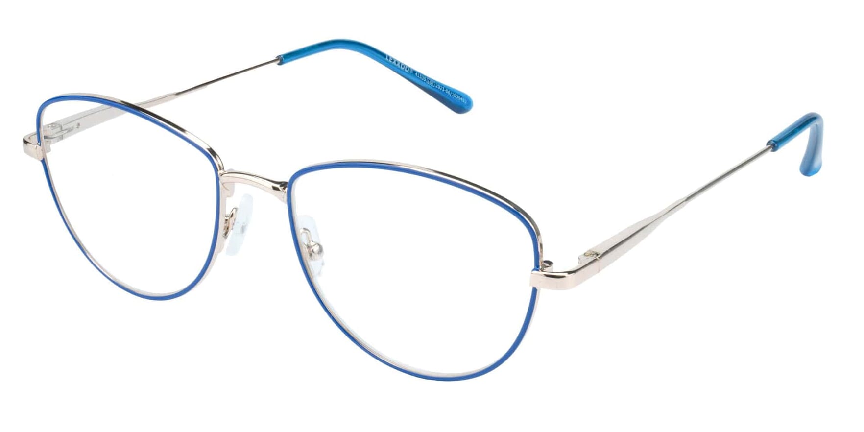 Lesebrille Lexxoo 4153B blau seitlich