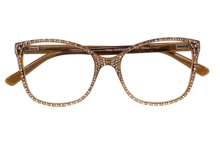 BRI-TULIP-STRASS-BRAUN_frontal_geschlossen Tulip, strass-braun