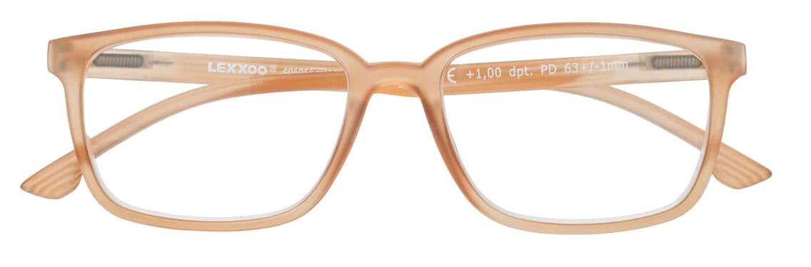 Lesebrille Lexxoo 4060B hellbraun geschlossen Lesebrille Lexxoo 4060B hellbraun geschlossen
