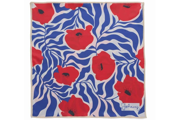 Johans Tuch Poppy flach