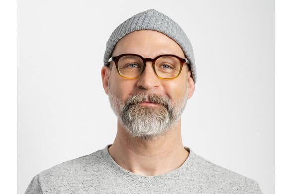 Darby Blau­licht­filter Brille Braun-grün-gelb-Verlauf